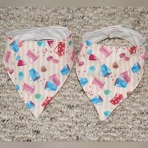 Handmade Snack Time Bandana Toddler Bib Set